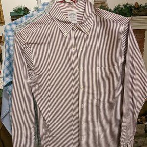 Red Striped Brooks Brothers Button Up